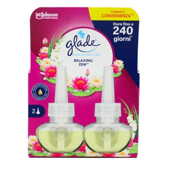 GLADE ELECTRIC ESSENTIAL OIL 2 RICARICHE LIQUIDE DA 20 ML RELAXING ZEN 