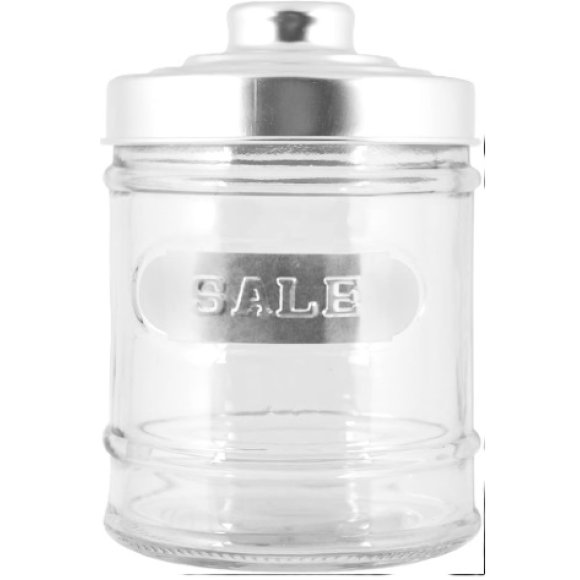 VISCIO BARATTOLO SALE IN VETRO CON COPERCHIO ALLUMINIO - 750 ML 