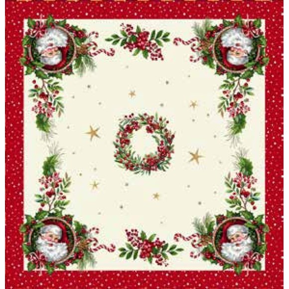 VINGI NATALE  CENTROTAVOLA SANTA CLAUS 93x93