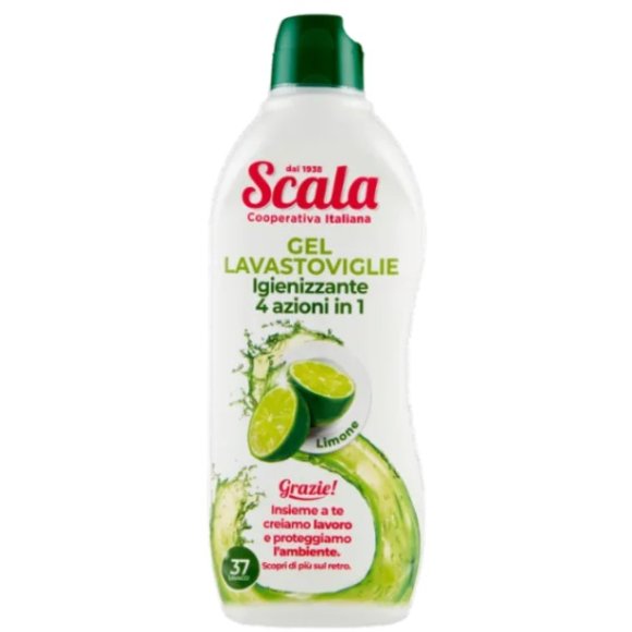 SCALA GEL LAVASTOVIGLIE IGIENIZZANTE 4 AZIONI IN 1 AL LIMONE 750 ML SCALA GEL LAVASTOVIGLIE IGIENIZZANTE 4 AZIONI IN 1 AL LIMONE 750 ML