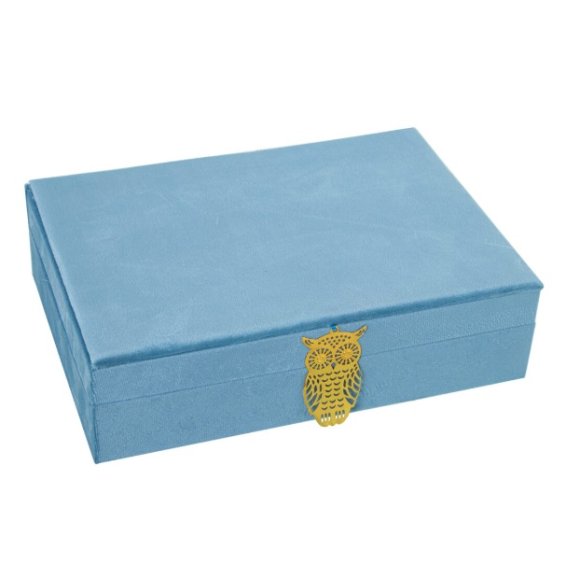 CAMACHO PORTAGIOIE VELLUTO 28X20X7CM - AZZURRO CAMACHO PORTAGIOIE VELLUTO 28X20X7CM - AZZURRO