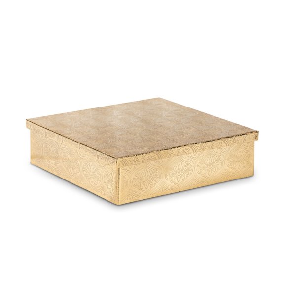 CAMACHO SCATOLA IN LEGNO/METALLO 19x6x19 CM - DORATO CAMACHO SCATOLA IN LEGNO/METALLO 19x6x19 CM - DORATO