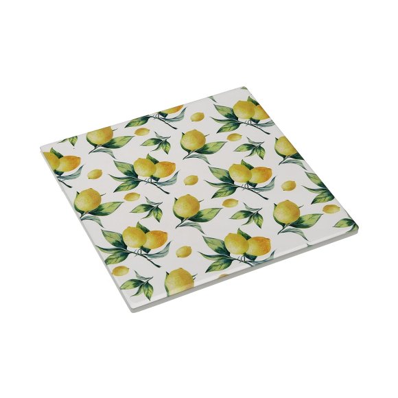 SOTTOVASO IN CERAMICA DECORO LIMONI