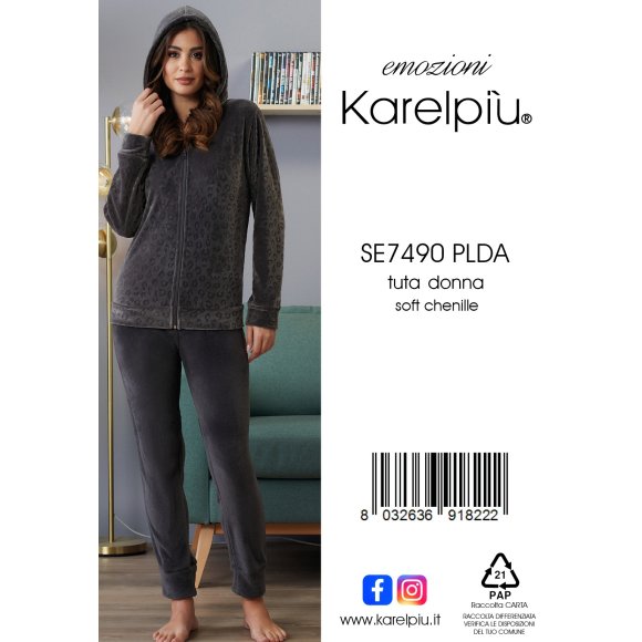 KAREL - PIGIAMA APERTO DONNA COD. SE7490PLDA