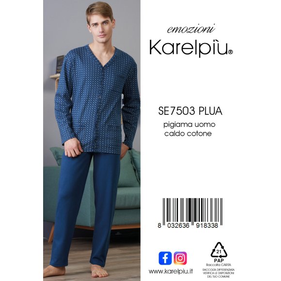 KAREL - PIGIAMA UOMO COD. SE7503PLU