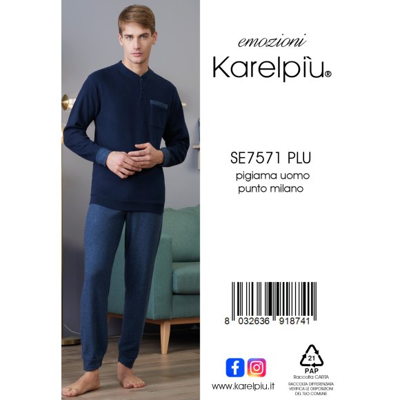 KAREL - PIGIAMA UOMO COD. SE7571PLU