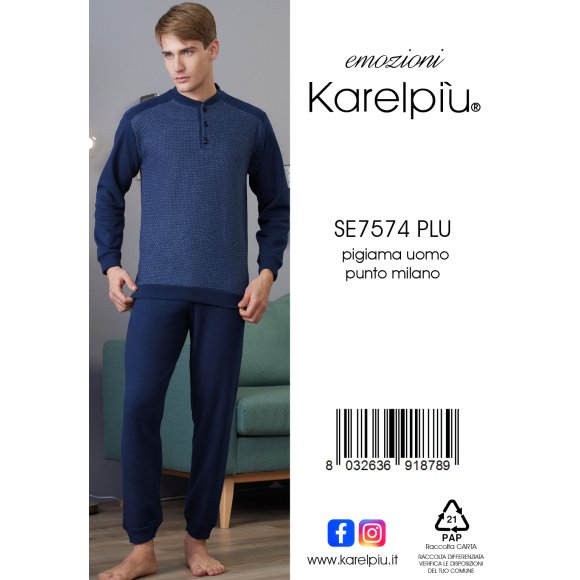 KAREL - PIGIAMA UOMO COD. SE7574PLU