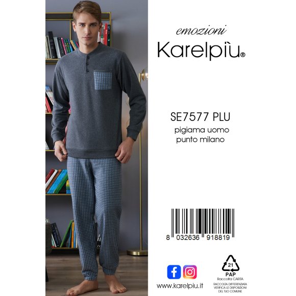 KAREL - PIGIAMA UOMO COD. SE7577PLU