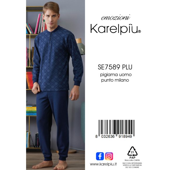 KAREL - PIGIAMA UOMO COD. SE7589PLU