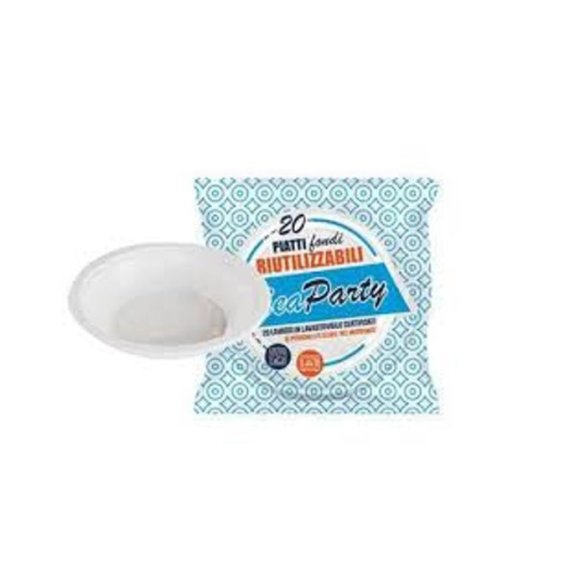 SEAPARTY  PIATTO RIUTILIZZABILE FONDO - 20 PEZZI