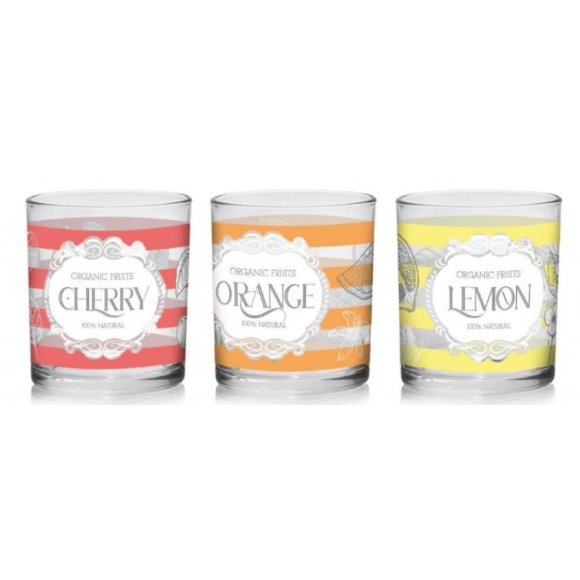 CERVE SET 3 BICCHIERI DA TAVOLA LINDA SEASON 220 ML 