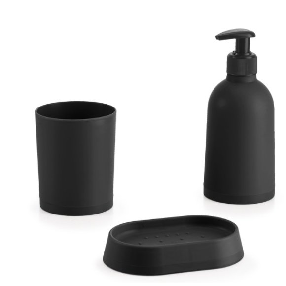 VISCIO SET 3 ACCESSORI BAGNO - COLORI ASSORTITI 