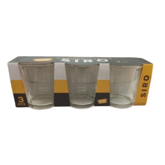 SET 3 BICCHIERI VETRO SIRO - 400ML 