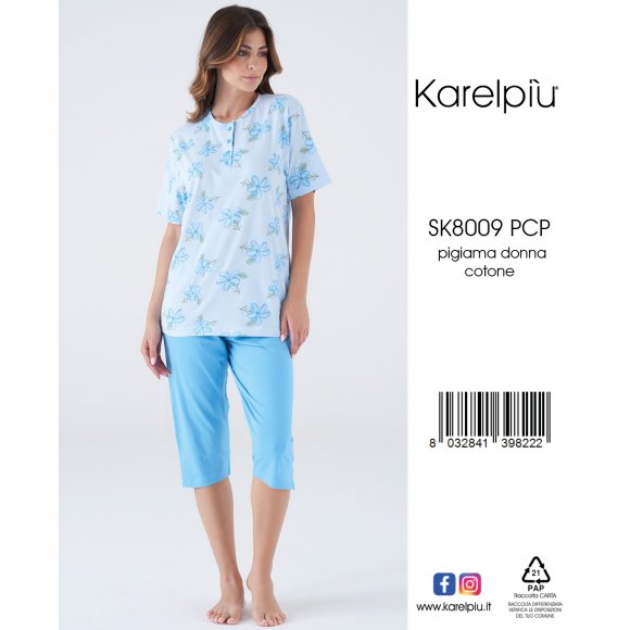 KAREL - PIGIAMA DONNA MEZZA MANICA COD.SK8009