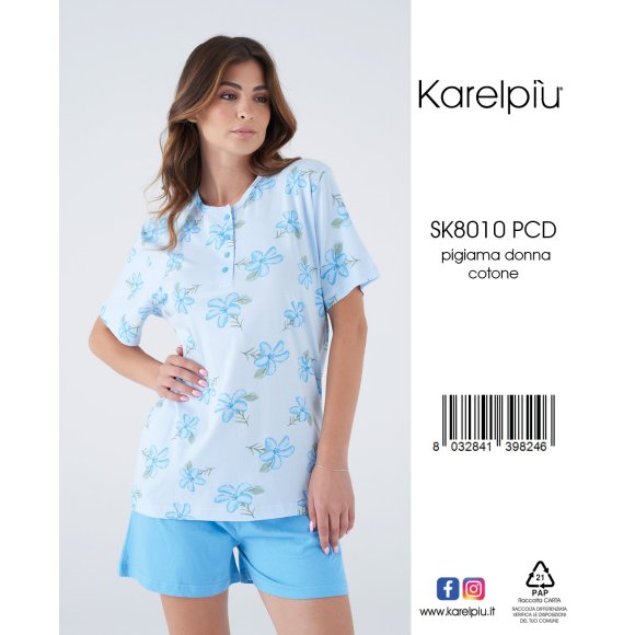 KAREL - PIGIAMA DONNA MEZZA MANICA COD.SK8068