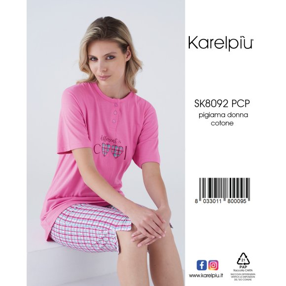 KAREL - PIGIAMA DONNA MEZZA MANICA COD.SK8092