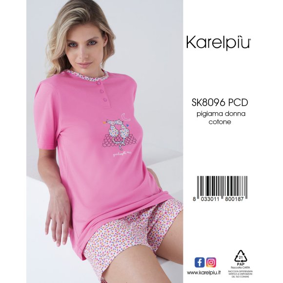 KAREL - PIGIAMA DONNA MEZZA MANICA COD.SK8096PC