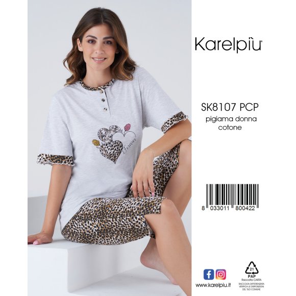 KAREL - PIGIAMA DONNA MEZZA MANICA COD.SK8107