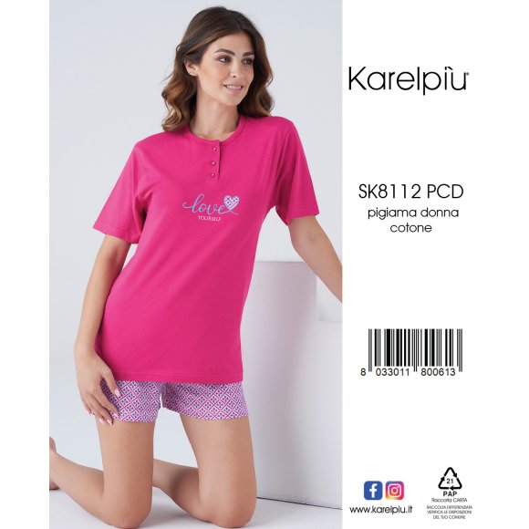 KAREL - PIGIAMA DONNA MEZZA MANICA COD.SK8112