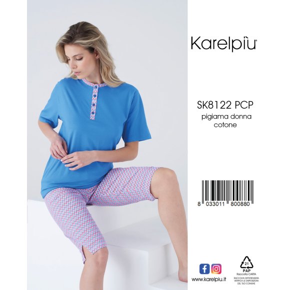 KAREL - PIGIAMA DONNA MEZZA MANICA COD.SK8122
