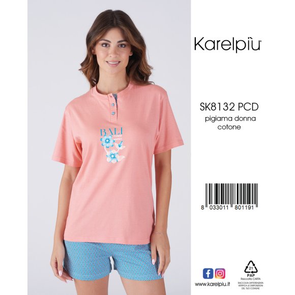 KAREL - PIGIAMA DONNA MEZZA MANICA COD.SK8132PCD 