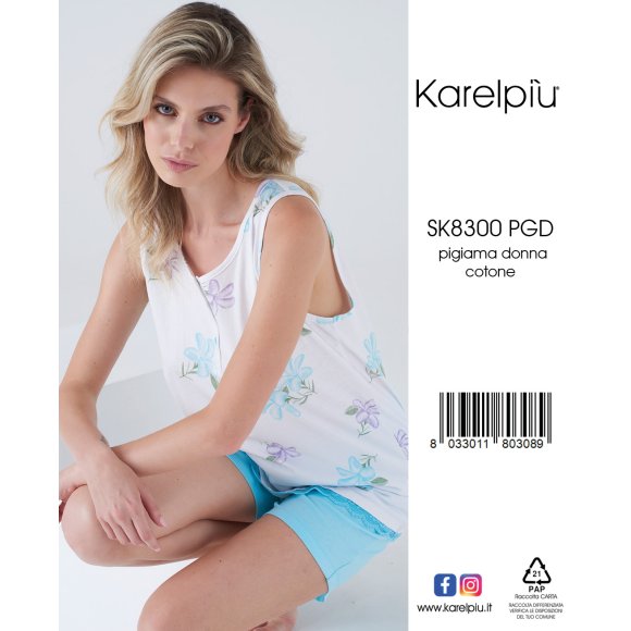 KAREL - PIGIAMA GIROMANICA DONNA COD.SK8300