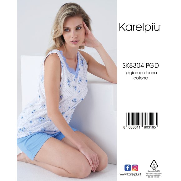 KAREL - PIGIAMA GIROMANICA DONNA COD.SK8304