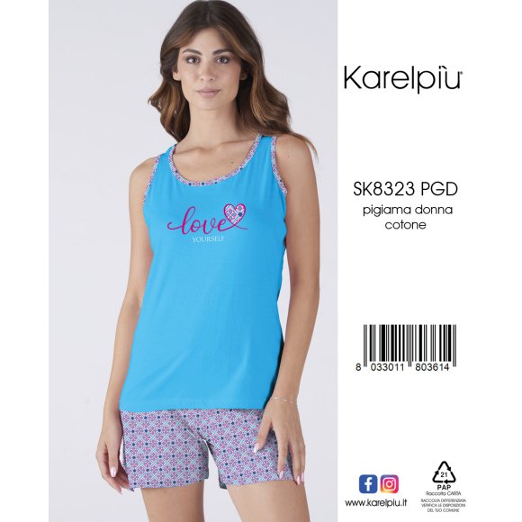 KAREL - PIGIAMA GIROMANICA DONNA COD.SK8323