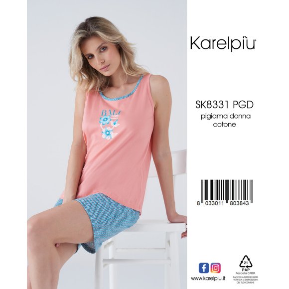 KAREL - PIGIAMA GIROMANICA DONNA COD.SK8331