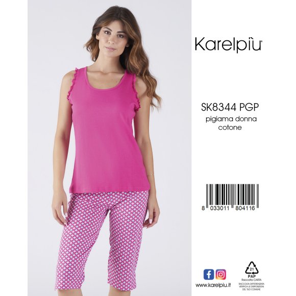 KAREL - PIGIAMA DONNA MEZZA MANICA COD.SK8344PGP