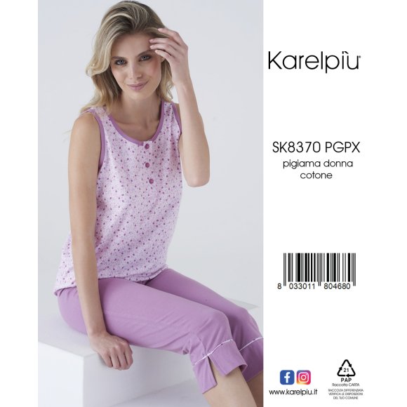 KAREL - PIGIAMA DONNA MEZZA MANICA COD.SK8370