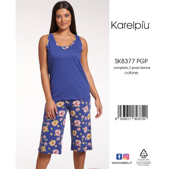 KAREL - PIGIAMA DONNA MEZZA MANICA COD.SK8377