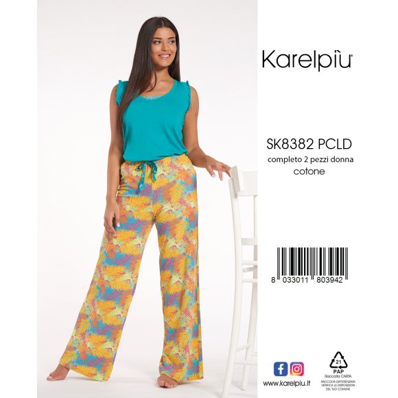KAREL - PIGIAMA DONNA SPALLA LARGA COD.SK8382