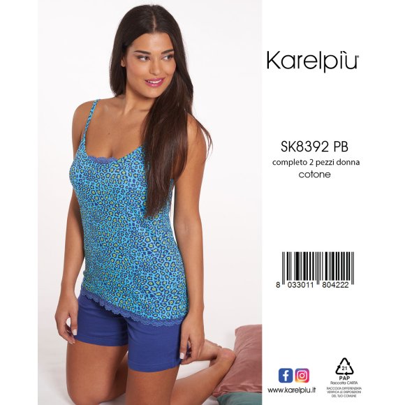 KAREL - PIGIAMA BRETELLA DONNA COD.SK8392PB 