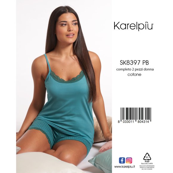 KAREL - PIGIAMA BRETELLA DONNA COD.SK8397PB