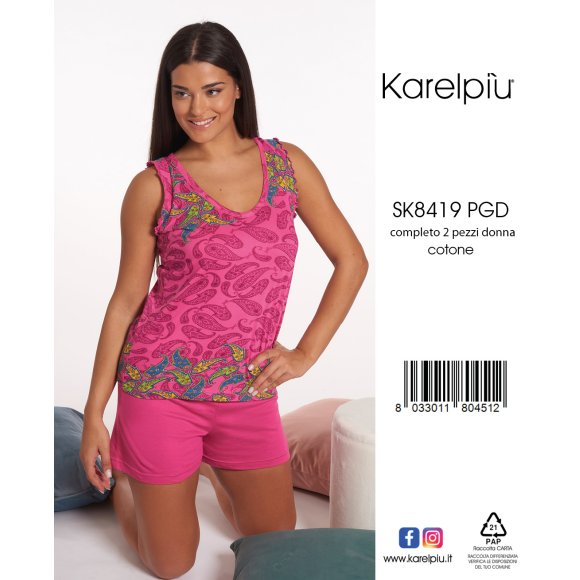 KAREL - PIGIAMA GIROMANICA DONNA COD.SK8419