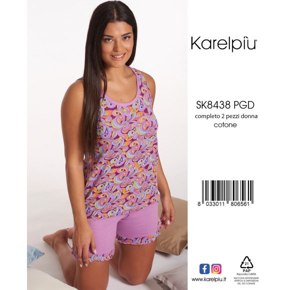 KAREL - PIGIAMA GIROMANICA DONNA COD.SK8438