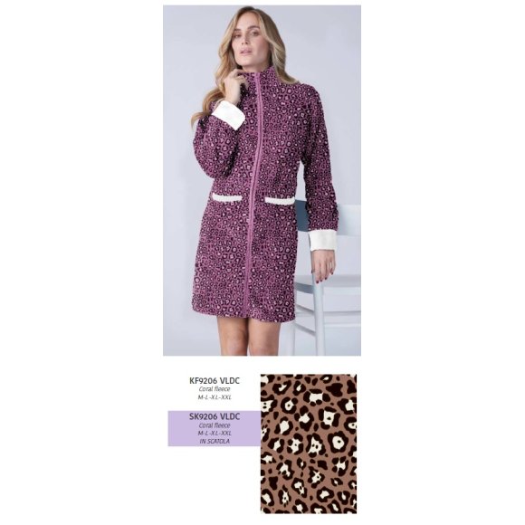 KAREL PIU'-VESTAGLIA DONNA CORTA SK9206VLDC- (MARRONE)