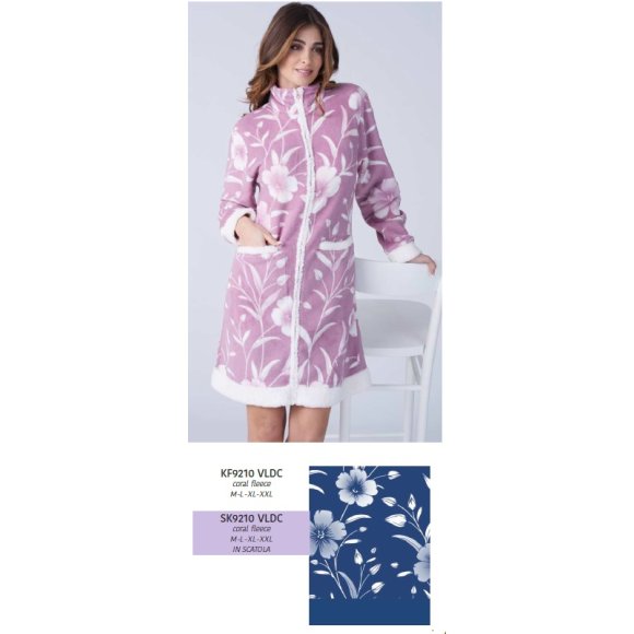 KAREL PIU'-VESTAGLIA DONNA CORTA SK9210VLDC -(BLU)