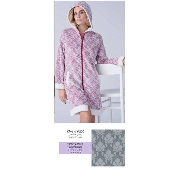 KAREL PIU'-VESTAGLIA DONNA CORTA SK9219VLDC -(GRIGIO) 