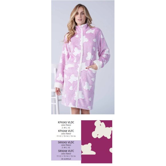 KAREL PIU'-VESTAGLIA DONNA CORTA SK9243VLDC-(MAGENTA)