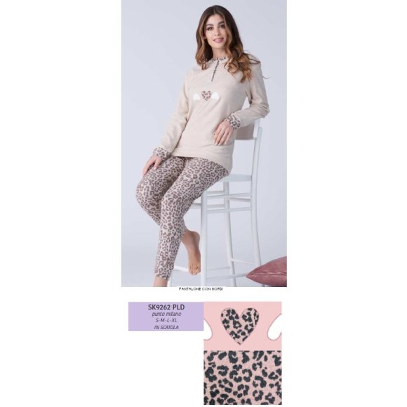 KAREL-PIGIAMA DONNA LUNGO SK9262PLD- (ROSA)