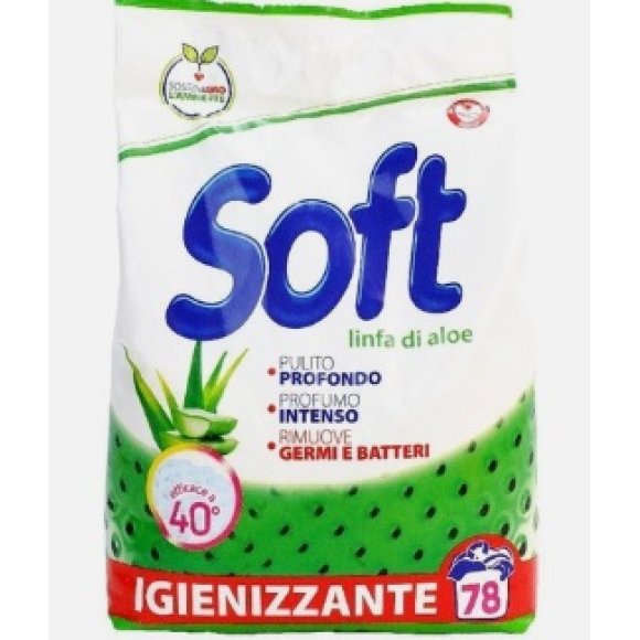 SOFT DETERSIVO LAVATRICE  IN POLVERE LINFA DI ALOE -  78 LAVAGGI 