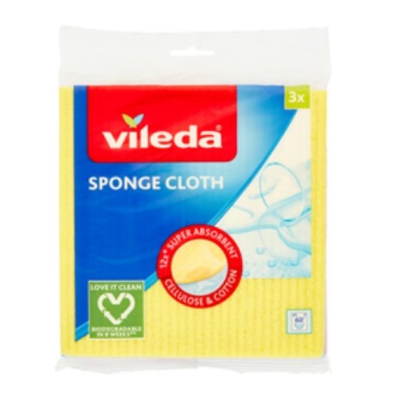 VILEDA PANNOSPUGNA NATURALE BIODEGRADABILE 3 PEZZI VILEDA PANNOSPUGNA NATURALE BIODEGRADABILE 3 PEZZI