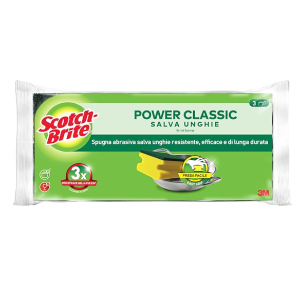 SCOTCH BRITE SPUGNE SALVA DITA FIBRA VERDE - 3 PEZZI