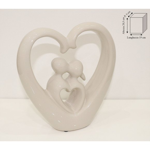 INNAMORATI NEL CUORE 19 CM - TORTORA