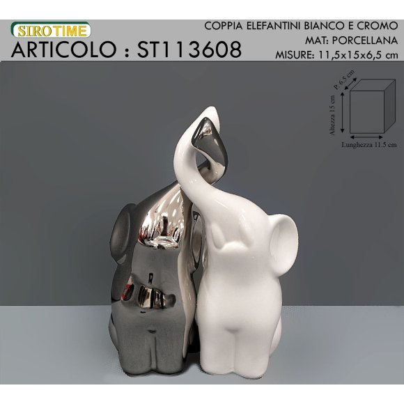 COPPIA ELEFANTINI 15CM 