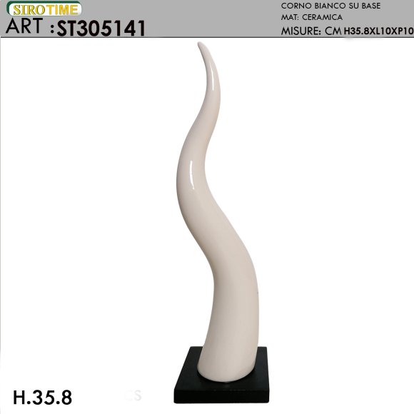 CORNO 35,8 CM - BIANCO 