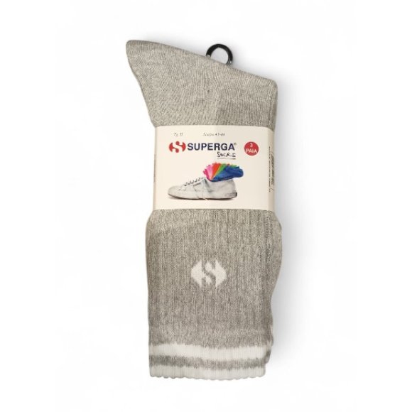 SUPERGA CALZINI TENNIS IN SPUGNA GRIGI - 3 PEZZI SUPERGA CALZINI TENNIS IN SPUGNA GRIGI - 3 PEZZI