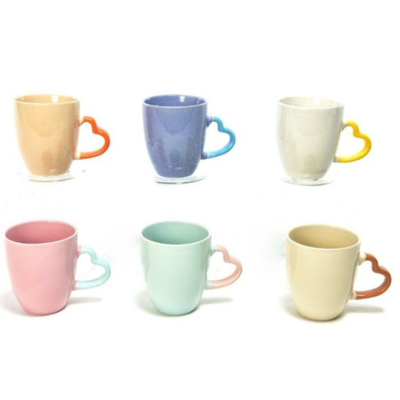 TAZZA IN CERAMICA - COLORI ASSORTITI